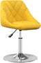 vidaXL Eetkamerstoelen draaibaar 2 st fluweel mosterdgeel