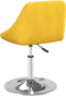 vidaXL Eetkamerstoelen draaibaar 2 st fluweel mosterdgeel