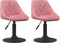 vidaXL Eetkamerstoelen draaibaar 2 st fluweel roze
