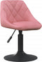 vidaXL Eetkamerstoelen draaibaar 2 st fluweel roze