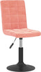 vidaXL - Eetkamerstoelen - draaibaar - 2 - st - fluweel - roze