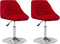 vidaXL - Eetkamerstoelen - draaibaar - 2 - st - fluweel - wijnrood