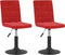 vidaXL - Eetkamerstoelen - draaibaar - 2 - st - fluweel - wijnrood