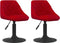 vidaXL - Eetkamerstoelen - draaibaar - 2 - st - fluweel - wijnrood