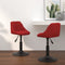 vidaXL - Eetkamerstoelen - draaibaar - 2 - st - fluweel - wijnrood