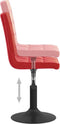 vidaXL - Eetkamerstoelen - draaibaar - 2 - st - fluweel - wijnrood