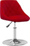 vidaXL - Eetkamerstoelen - draaibaar - 2 - st - fluweel - wijnrood