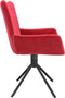 vidaXL - Eetkamerstoelen - draaibaar - 2 - st - fluweel - wijnrood