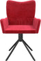 vidaXL - Eetkamerstoelen - draaibaar - 2 - st - fluweel - wijnrood
