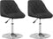 vidaXL Eetkamerstoelen draaibaar 2 st fluweel zwart