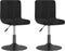 vidaXL - Eetkamerstoelen - draaibaar - 2 - st - fluweel - zwart