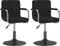 vidaXL - Eetkamerstoelen - draaibaar - 2 - st - fluweel - zwart