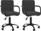 vidaXL - Eetkamerstoelen - draaibaar - 2 - st - fluweel - zwart