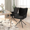 vidaXL - Eetkamerstoelen - draaibaar - 2 - st - fluweel - zwart