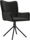 vidaXL - Eetkamerstoelen - draaibaar - 2 - st - fluweel - zwart