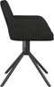 vidaXL - Eetkamerstoelen - draaibaar - 2 - st - fluweel - zwart
