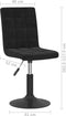 vidaXL - Eetkamerstoelen - draaibaar - 2 - st - fluweel - zwart