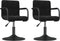 vidaXL - Eetkamerstoelen - draaibaar - 2 - st - fluweel - zwart