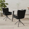 vidaXL - Eetkamerstoelen - draaibaar - 2 - st - fluweel - zwart