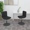 vidaXL - Eetkamerstoelen - draaibaar - 2 - st - fluweel - zwart