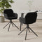 vidaXL - Eetkamerstoelen - draaibaar - 2 - st - fluweel - zwart