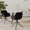 vidaXL - Eetkamerstoelen - draaibaar - 2 - st - fluweel - zwart
