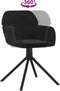 vidaXL - Eetkamerstoelen - draaibaar - 2 - st - fluweel - zwart
