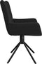 vidaXL - Eetkamerstoelen - draaibaar - 2 - st - fluweel - zwart