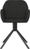 vidaXL - Eetkamerstoelen - draaibaar - 2 - st - fluweel - zwart