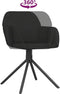 vidaXL - Eetkamerstoelen - draaibaar - 2 - st - fluweel - zwart