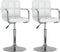 vidaXL - Eetkamerstoelen - draaibaar - 2 - st - kunstleer - wit