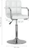 vidaXL - Eetkamerstoelen - draaibaar - 2 - st - kunstleer - wit