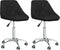 vidaXL - Eetkamerstoelen - draaibaar - 2 - st - kunstleer - zwart