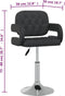 vidaXL - Eetkamerstoelen - draaibaar - 2 - st - kunstleer - zwart