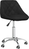 vidaXL - Eetkamerstoelen - draaibaar - 2 - st - kunstleer - zwart