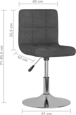 vidaXL - Eetkamerstoelen - draaibaar - 2 - st - stof - donkergrijs