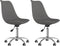 vidaXL - Eetkamerstoelen - draaibaar - 2 - st - stof - donkergrijs