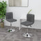 vidaXL - Eetkamerstoelen - draaibaar - 2 - st - stof - donkergrijs