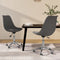 vidaXL - Eetkamerstoelen - draaibaar - 2 - st - stof - donkergrijs