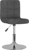 vidaXL - Eetkamerstoelen - draaibaar - 2 - st - stof - donkergrijs
