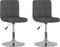 vidaXL - Eetkamerstoelen - draaibaar - 2 - st - stof - donkergrijs