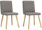 vidaXL - Eetkamerstoelen - draaibaar - 2 - st - stof - taupe