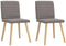 vidaXL - Eetkamerstoelen - draaibaar - 2 - st - stof - taupe