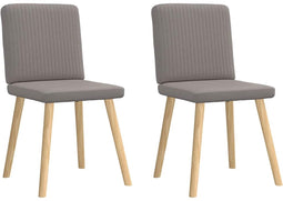 vidaXL - Eetkamerstoelen - draaibaar - 2 - st - stof - taupe