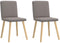 vidaXL - Eetkamerstoelen - draaibaar - 2 - st - stof - taupe