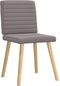 vidaXL - Eetkamerstoelen - draaibaar - 2 - st - stof - taupe
