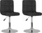 vidaXL - Eetkamerstoelen - draaibaar - 2 - st - stof - zwart