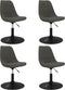vidaXL - Eetkamerstoelen - draaibaar - 4 - st - fluweel - donkergrijs