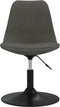 vidaXL - Eetkamerstoelen - draaibaar - 4 - st - fluweel - donkergrijs