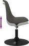vidaXL - Eetkamerstoelen - draaibaar - 4 - st - fluweel - donkergrijs